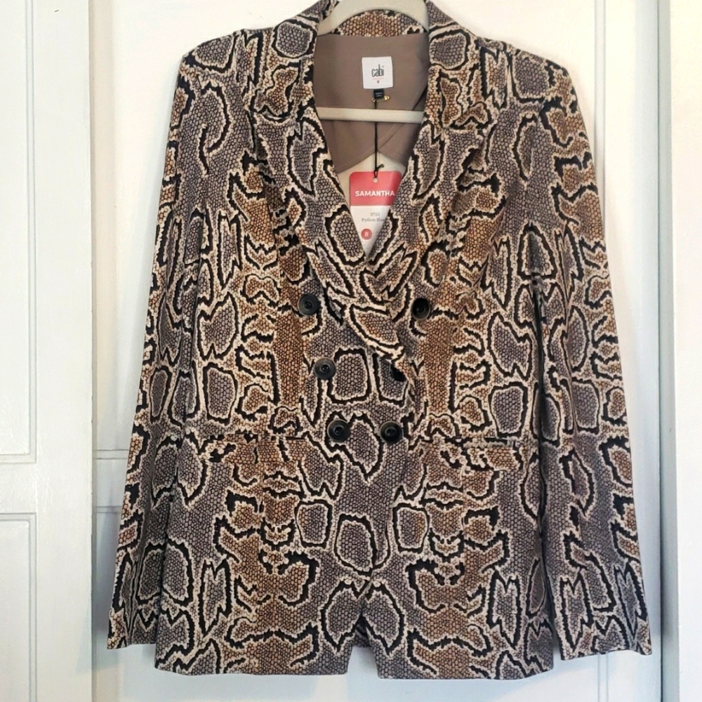 Cabi Python Blazer  Snake print, size 8